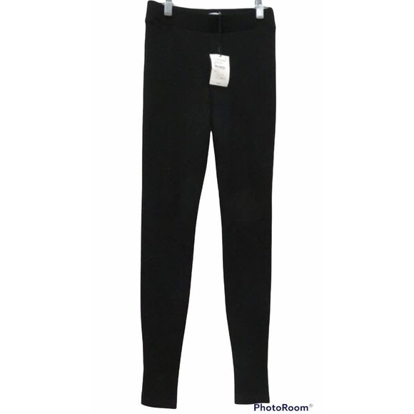 VINCE Ponte Stitch Seam Legging Pull On Scrunch Ankle Black Skinny - Picture 3 of 16